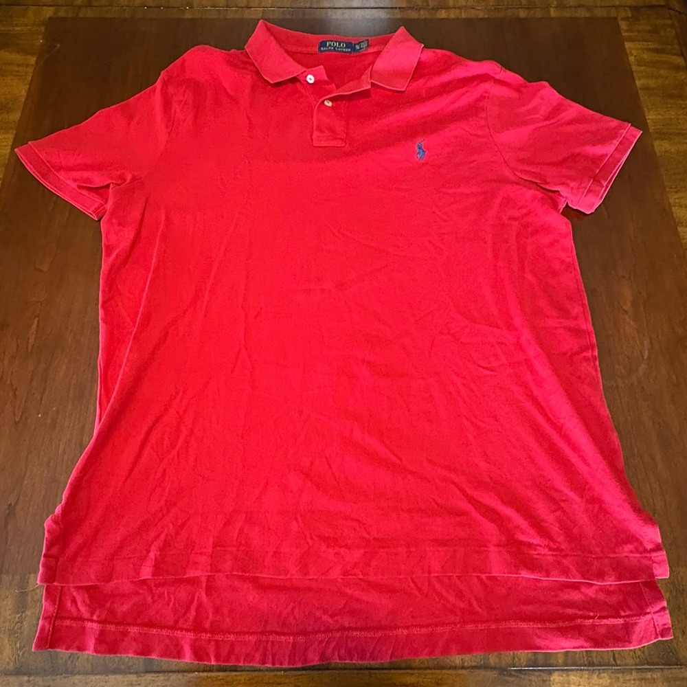Polo Ralph Lauren Red Classic Pony Polo Shirt XL Preppy Casual Designer
